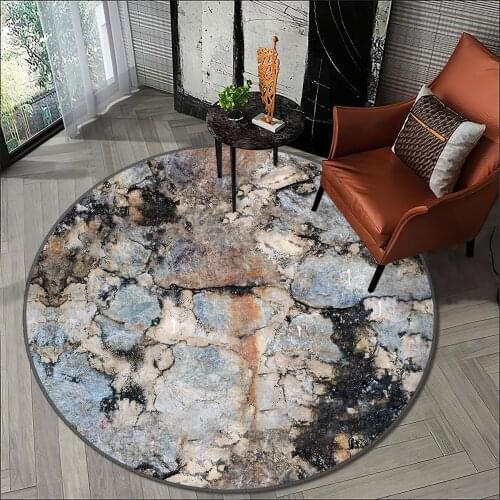 Blue grey living room carpet kitchen round carpet room carpet checkered colorful shapes anti allergic high quality Free Shipping