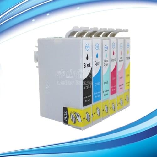 INK WAY T0981-T0986 compatible ink cartridges for Artisan 600/700/710/800/810 /730/837,same price for T0981 T0992-T0996