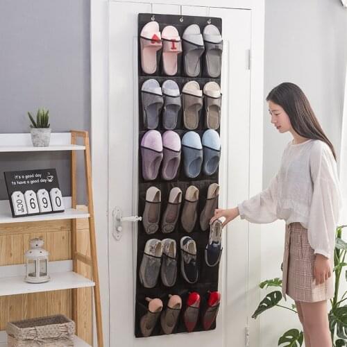 Fast 24 Pocket Shoe Space Door Hanging Organizer Rack Wall Bag Storage Closet Holder