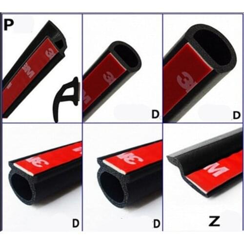 6M Car Door Seal Strip Rubber Big D Type Z Type P Type Waterproof Trim Sound Insulation Anti-Dust Car-Styling seal Strip