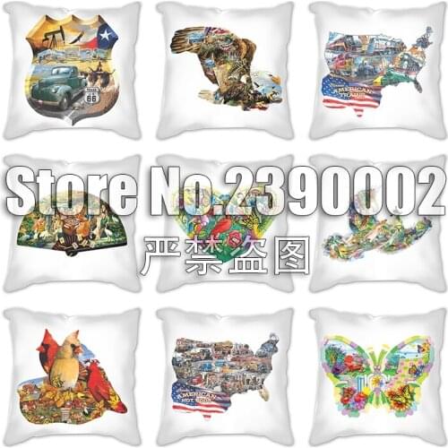 Animal creativity horse peacock flower elk Cushion Cover Landscape Tale European Home Hotel Sofa Throw Pillow Case Decorative