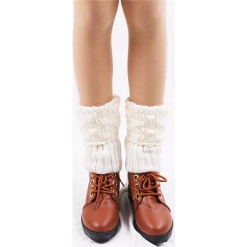 1Pair Women Crochet Boot Cuffs Knit Toppers Boot Socks Winter Leg Warmers Calcetines Mujer
