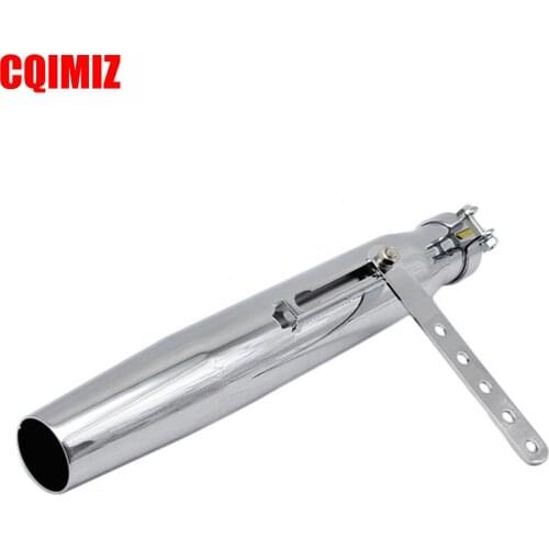 1 Piece Chrome Motorcycle Exhaust Muffler Silencer Iron Exhaust Pipe For Bobber Chopper Cafe Racer