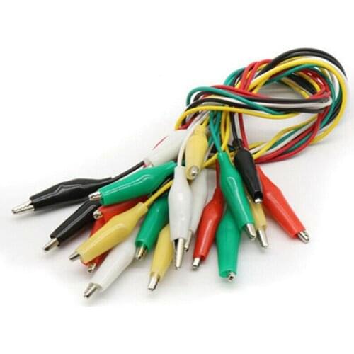 10pcs Alligator Clips Electrical DIY Test Leads Alligator Double-ended Crocodile Clips Roach Clip Test Jumper Wire