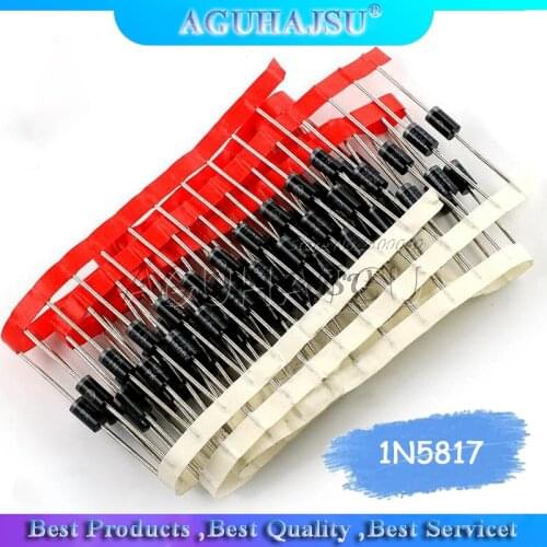 100PCS 1N5817 1N5819 1N5399 1N4937 1N4004 Schottky Rectifier Diode 1N4001 1N4007 UF4007 HER107 FR207 FR157 FR107 RL207 DO-41