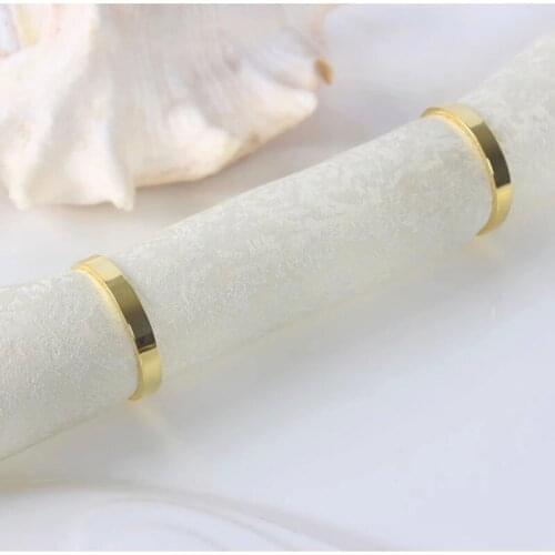 12Pcs Advanced Napkin Rings eco-friendly Metal Napkin Buckles Serviette Holder for Wedding PartyRestaurant Home Table Decoration