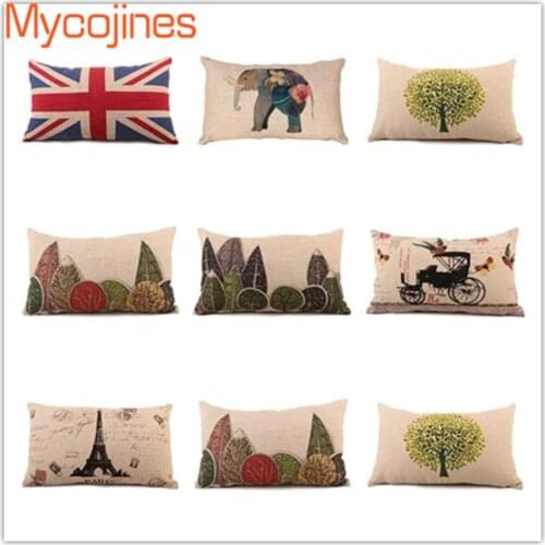 30*50 New Nordic Fashion View Pillowcase Green Plants Bike Pillow Cover Rectangle Cushion Cover Home Decorative Throw Pillows