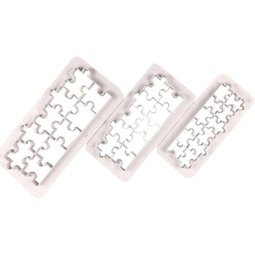 3P Dessert Cake Decorating Jigsaw Scraper Smoother Cream Pastry Icing Comb Fondant Spatulas Kitchen Bread Baking Embossing Tools