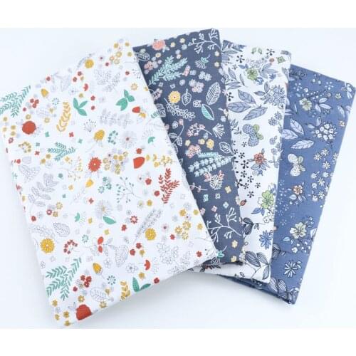4 Colors Can Choose 50*160cm Flower&Floral Cotton Fabric For Patchwork Quilting Sewing Tissue Dreese Cloth D30