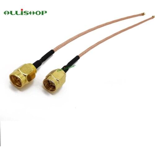 ALLiSHOP 0-6Ghz Extension pigtail Jump SMA male brooches plug adapter to U.FL IPX connectors RG178 cable for Wifi router GPS AP