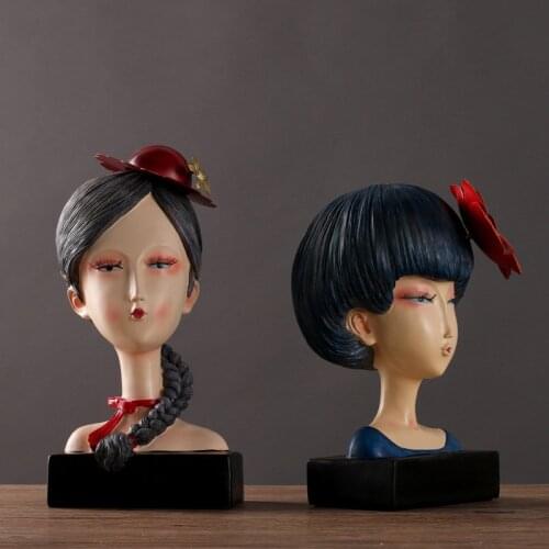 European Resin Princess Girl Ornaments Home Livingroom Furnishing Accessories TV Cabinet Office Desktop Figurines Decoration Art