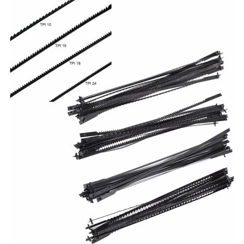 FOXBC 125mm Pinned Scroll Saw Blades 10/15/18/24 TPI Power Tools Accessories for Woodworking 48pcs