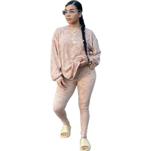 2 Piece Set African Clothes For Women T Shirt Tops Pants Suits Autumn Casual Tracksuit Bazin Riche Traditional African Clothing