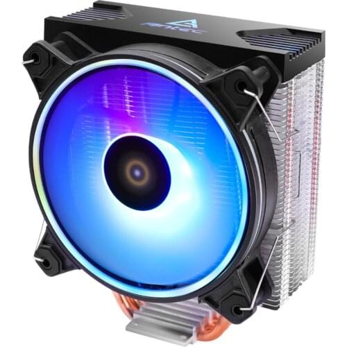 Antec A400 CPU Cooler 4 Heatpipes 120mm Fan Single-Tower RGB CPU Air Cooler for LGA 1151 1150 1155 1156 AM4 AM3+ AM2 FM2+ FM2 FM