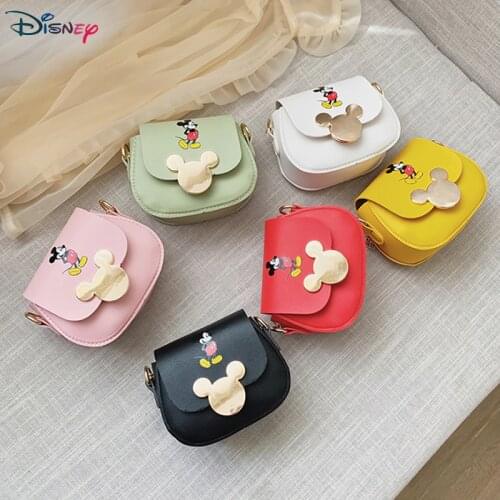 Disney Bag Mickey Small Bags for Women Outdoors Shopping Mini Backpack PU Childrens Cute Anime Shoulder Bag for Girl