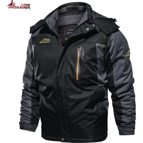 Winter Jacket men 7XL 8XL 9XL Thick Warm Parka Fleece Fur Hooded Military waterproof Jacket man Coat Windbreaker overcoats