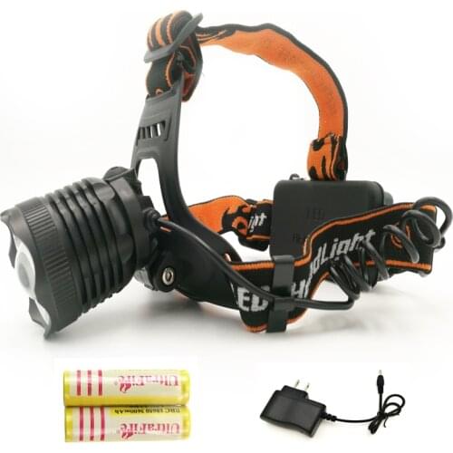 Hot Sale 2000Lm Led lighting Head Lamp T6 CREE XML LED Headlamp Headlight Camping Fishing Light +2*18650 battery+ charger