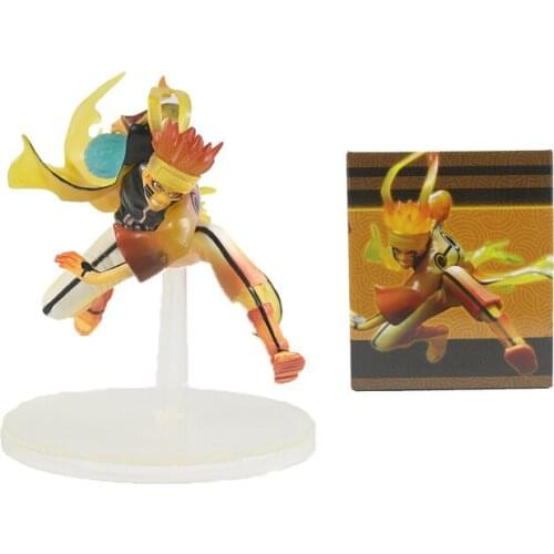 Naruto Fire Shadow Wood Leaf Ninja ROS Super Large Uzumaki Naruto Cartoon Color Spiral Pill Boxed Handmade Ornaments Gift Figma