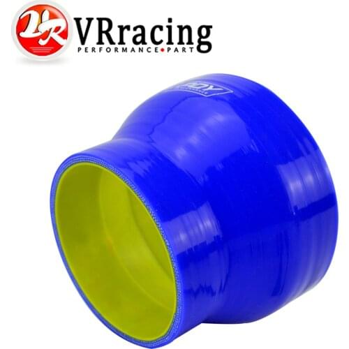 VR -BLUE & Yellow 3"-4" 76mm-102mm SILICONE HOSE STRAIGHT REDUCER JOINER COUPLING With PQY logo VR-SH300400-QY