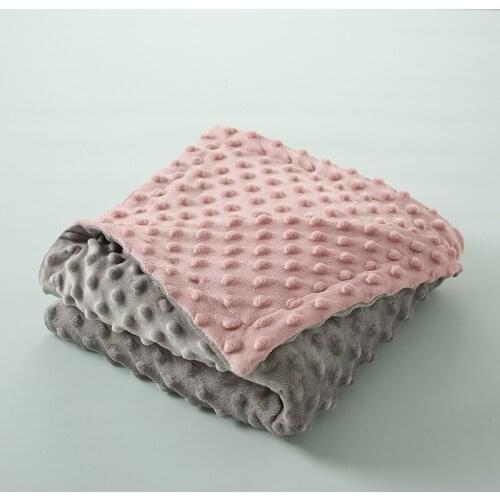 Baby Dot Blanket Swaddling Wrap Baby Bedding Set Soft Fleece Toddler Crib Bed Stroller Blanket 75x100cm Newborn Wraps Props