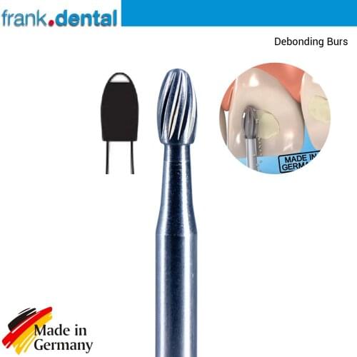 2 Pcs Frank Dental 379AGK Orthodontics Adhesive Remover Burs (safe end) - Debonding Burs for High Speed Handpiece