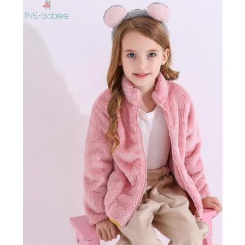 Autumn Jacket for girls New Children Warm Coat for girls 8 colors Cardigan with zipper 18m-6y baby boys winter clothes outerwear