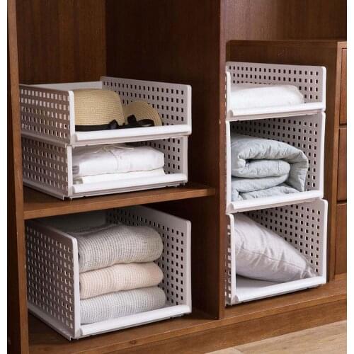 Plastic Closet Drawer Closet Divider Storage Box Bin Wardrobe Organizer Clothes Drawer Type Sotrage Basket Box Cloth Shelf Rack