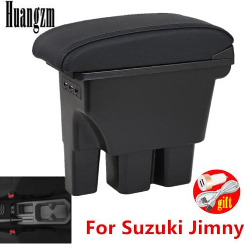 For Suzuki Jimny Armrest Jimny 2020 2019 2018 JB74 double-layer retractable with USB led light punch-free integrated armrest box