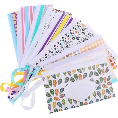 Snap Strap Portable Baby Wet Wipes Box Wipes Container Eco-friendly Easy-carry Clamshell Cosmetic Cleaning Wipes Cases 23*14CM