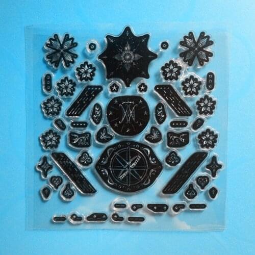YINISE Silicone Clear Stamps For Scrapbook SNOWFLAKE DIY Album Paper Cards MAKING Embossing Folder Craft Rubber Stamp TEMPLATE
