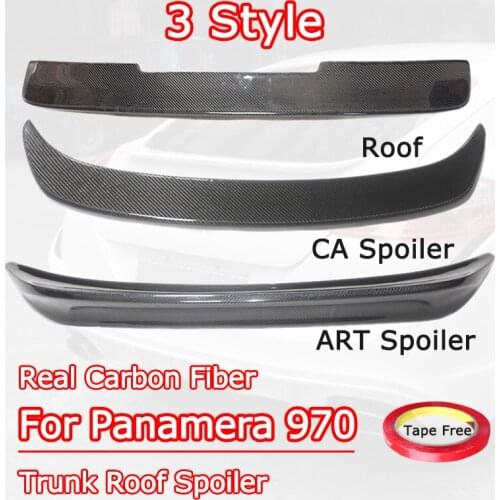 Gloosy Real Carbon Fiber Rear Trunk Spoiler For Porsche Panamera 970 Car Roof Wing Dedicated Tail Modified Ducktail Lip Body Kit