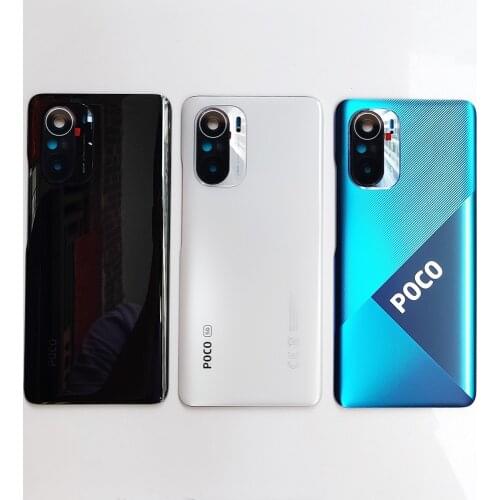 Poco F 3 Original Gorilla Glass 5 For Xiaomi Poco F3 Battery Cover Door Back Housing Rear Case Battery Door Replacement Parts