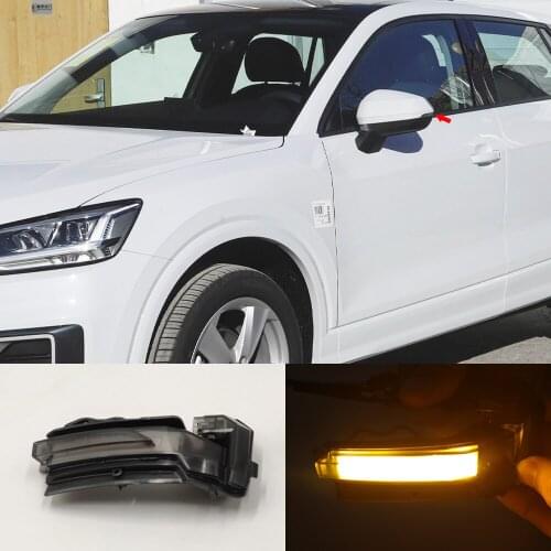 1 Set For AUDI Q2 18-20 Q3 19-20 LED Dynamic Turn Signal Light Car Side Rear View Mirror Indicator Sequential Blinker Lamp