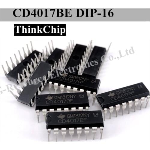 10pcs) CD4017BE DIP-16 CD4017 DIP16 4017BE DIP /CD4017BM SOP16 CMOS Counter/Dividers