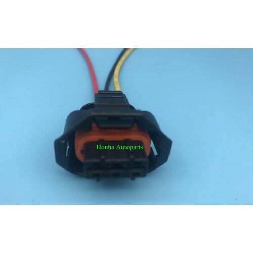 10pcs/lot 3 Pin/Way Female for Common Rail Injector Plug Socket Electric Connector With Wire Pigtail 1928403966