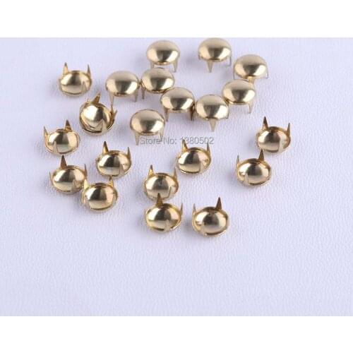 100 pcs gold color Stud Garment Rivets DIY Hand Make Shoes Bag Denim Wear rivet
