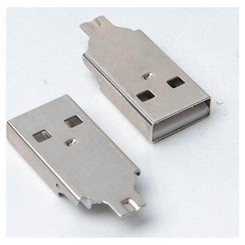 200 PCS a lot Type A Male USB 4 Pin 27.0 Plug Socket Connector With Tail Electronic accessories