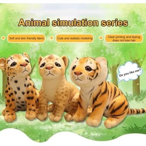 30CM Leopard Lion Elephant Giraffe Monkey Plush Doll Jungle Series Plush Animal Toys Childrens Baby Childrens Gifts