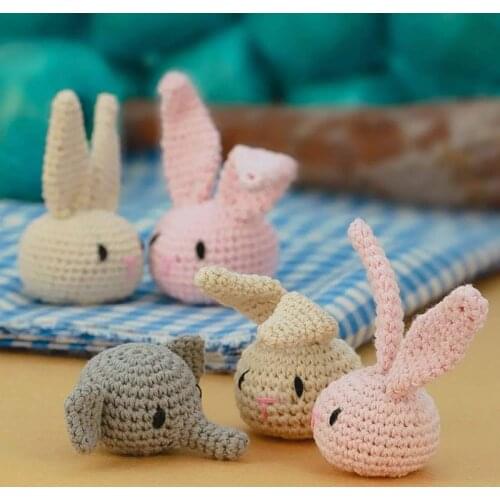 Handmade Crochet Cotton Rabbit DIY Baby Pacifier Chain Accessories Infant Newborns Teether Toy Gifts
