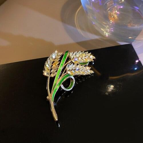 Japanese Style Wheat Ear Brooch Female Corsage Delicate Cute Brooch Temperament Luxury Atmosphere Wild Lady Accessories