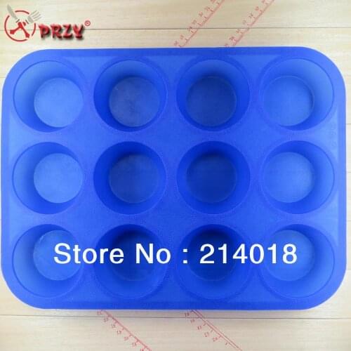 Cake mold 12 hole Silicone Paper cups Cake Manufacture Mold Jelly pudding cupcakes cake pan (si019)