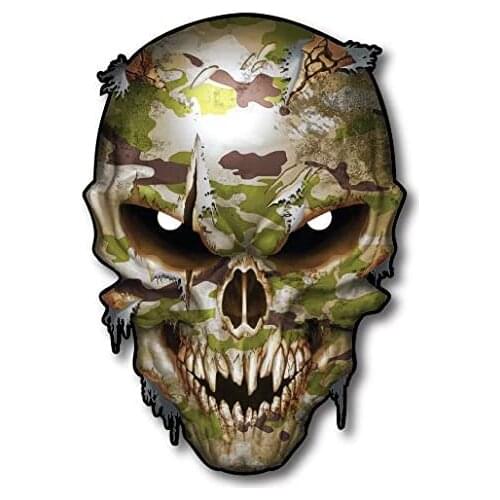 Hot Sell Camouflage Skull Decal Army TGL Thin Green Line Army. Marine Corps Navy Air Force Coast Car Truck Military Pack Sticker