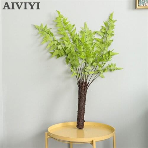Artificial green plant flower arrangement simulation Nordic fern leaf fake flower Christmas home wedding DIY wall with leaf rest