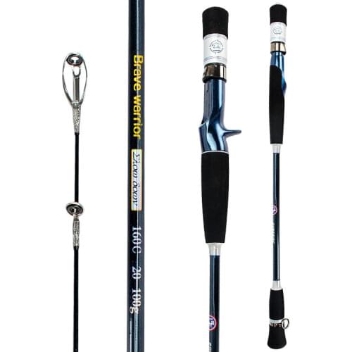 Solid Carbon Tip Light Slow Jigging Rod 1.6M 9kgs Lure 20-100g Spinning/Casting Ocean Fishing Rod Boat Rod One And A Half Design