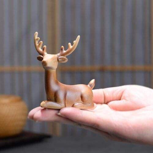 Fawn Succulent Potted Plants Ceramic Means Safe JourneyLandscaping Flowerpot Decorations Mini Home Decor Tea pets Ornaments