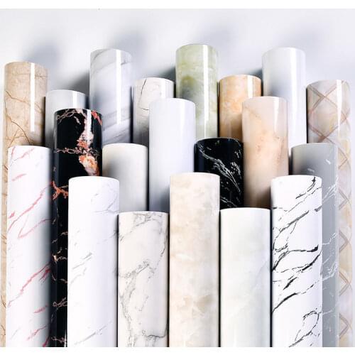 Classic Self-Adhesive Contact Paper Kitchen Wall Paper Pure Color Home Decorative Marble Wallstikers Living room Furniture