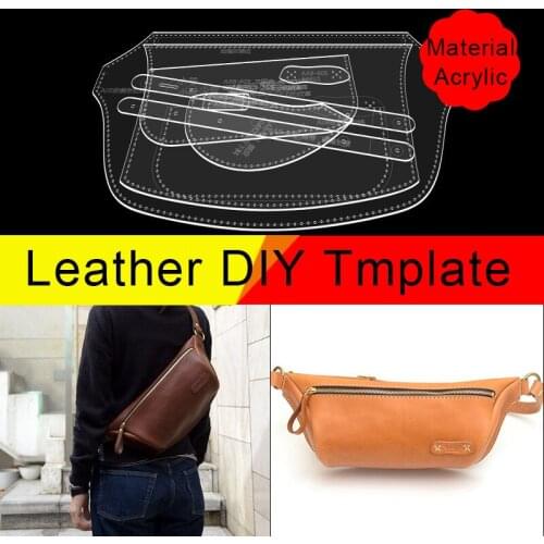 Handmade Diy Leather Mens Chest Bag Shoulder Bag Backpack Version Template Leather Art Leather Production Acrylic Template