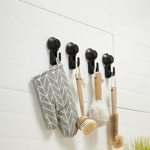 Vacuum Sucker Hook Quality Punch Free Powerful Door Wall Hook Waterproof Multi-Function Suction Cup Hooks For Kitchen Bathroom
