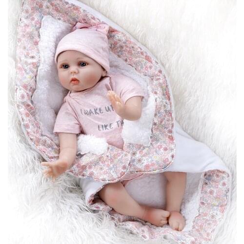Cute Bebe Doll Reborn Toddler 55cm Soft Silicone Reborn Baby Dolls Soft Body Lifelike Christmas Girl Gifts Doll Toy For Children