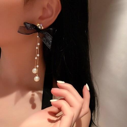 Summer new personality creative bow pendant earrings fashion leisure luxury prom earrings for women holiday gift jewelry